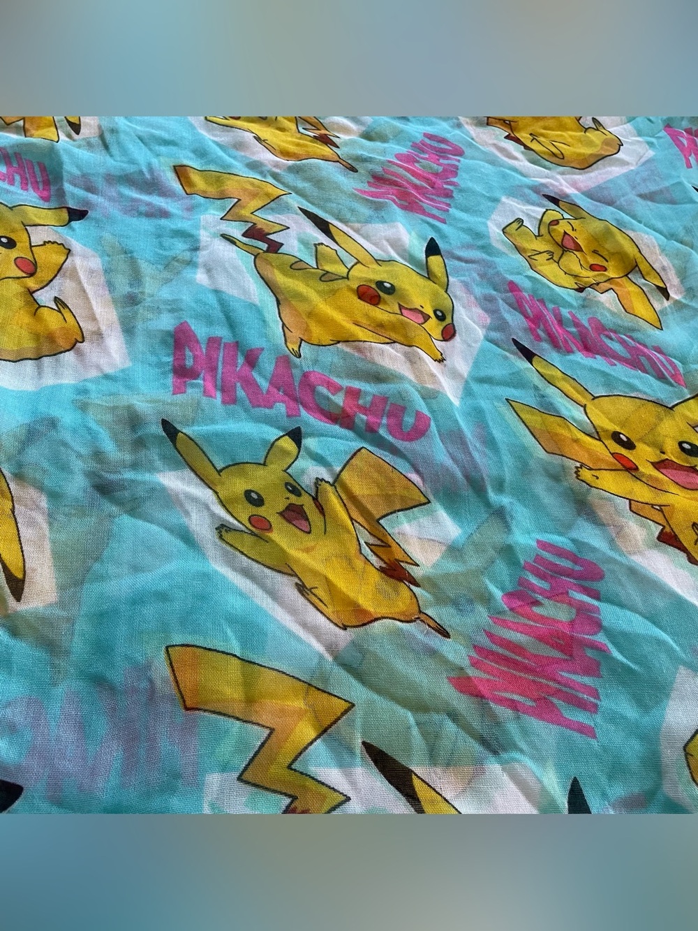 Pikachu Print Sheer Infinity Scarf - Picture 2 of 7